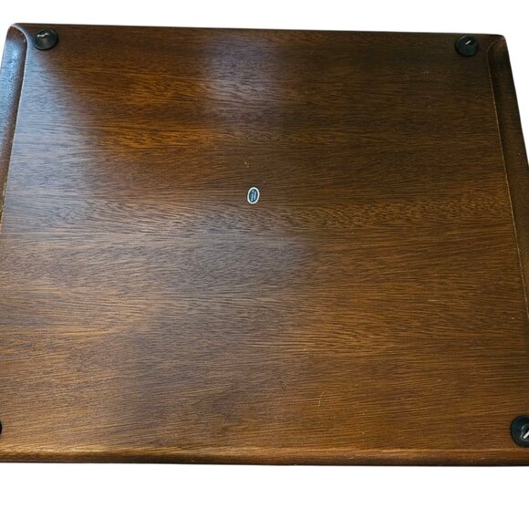 Vintage Retro Floral Dark Wood Cheese Tray Charcuterie Board Ceramic - Picture 6 of 7